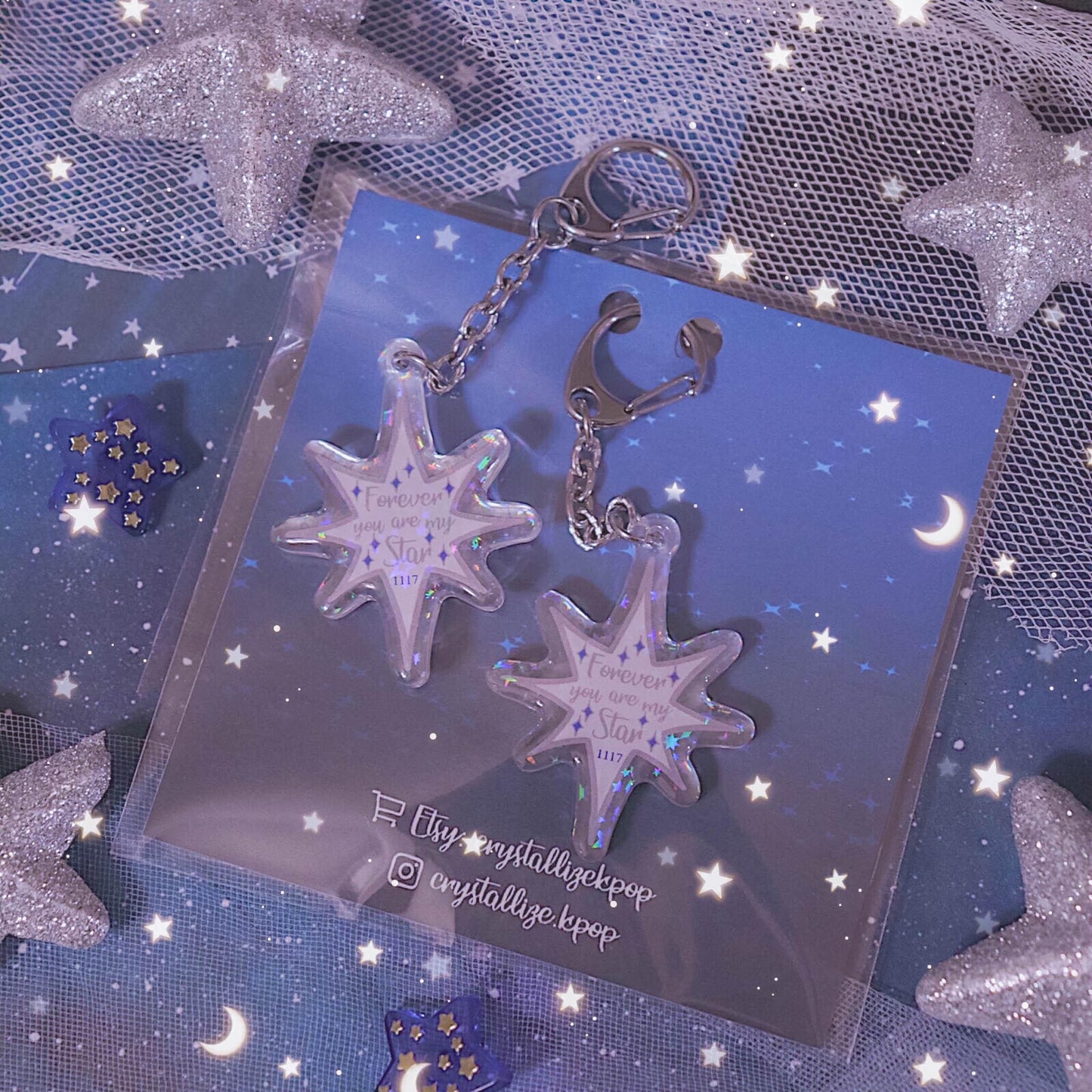 Forever Star Acrylic Keychain