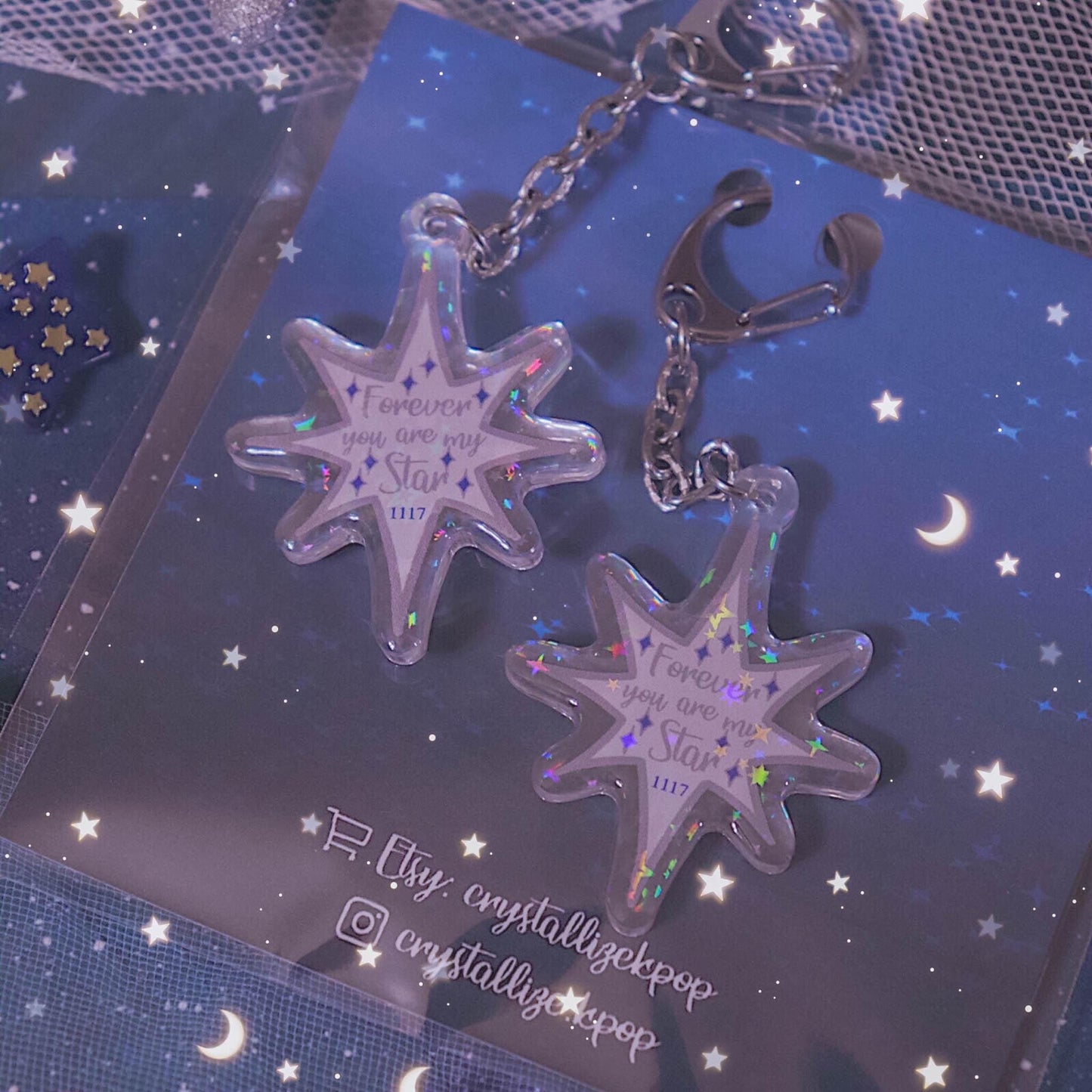 Forever Star Acrylic Keychain