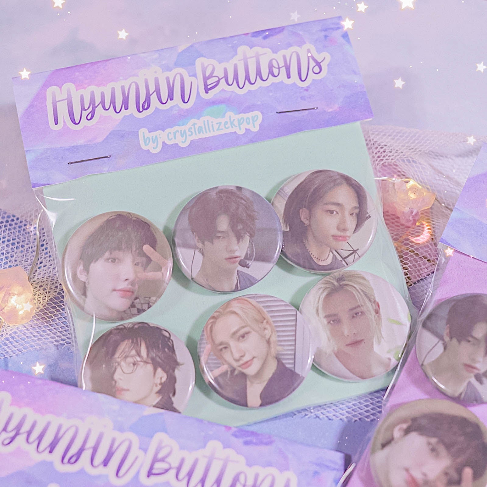 crystallizekpop - Stray Kids - Hyunjin Bias Button Pack