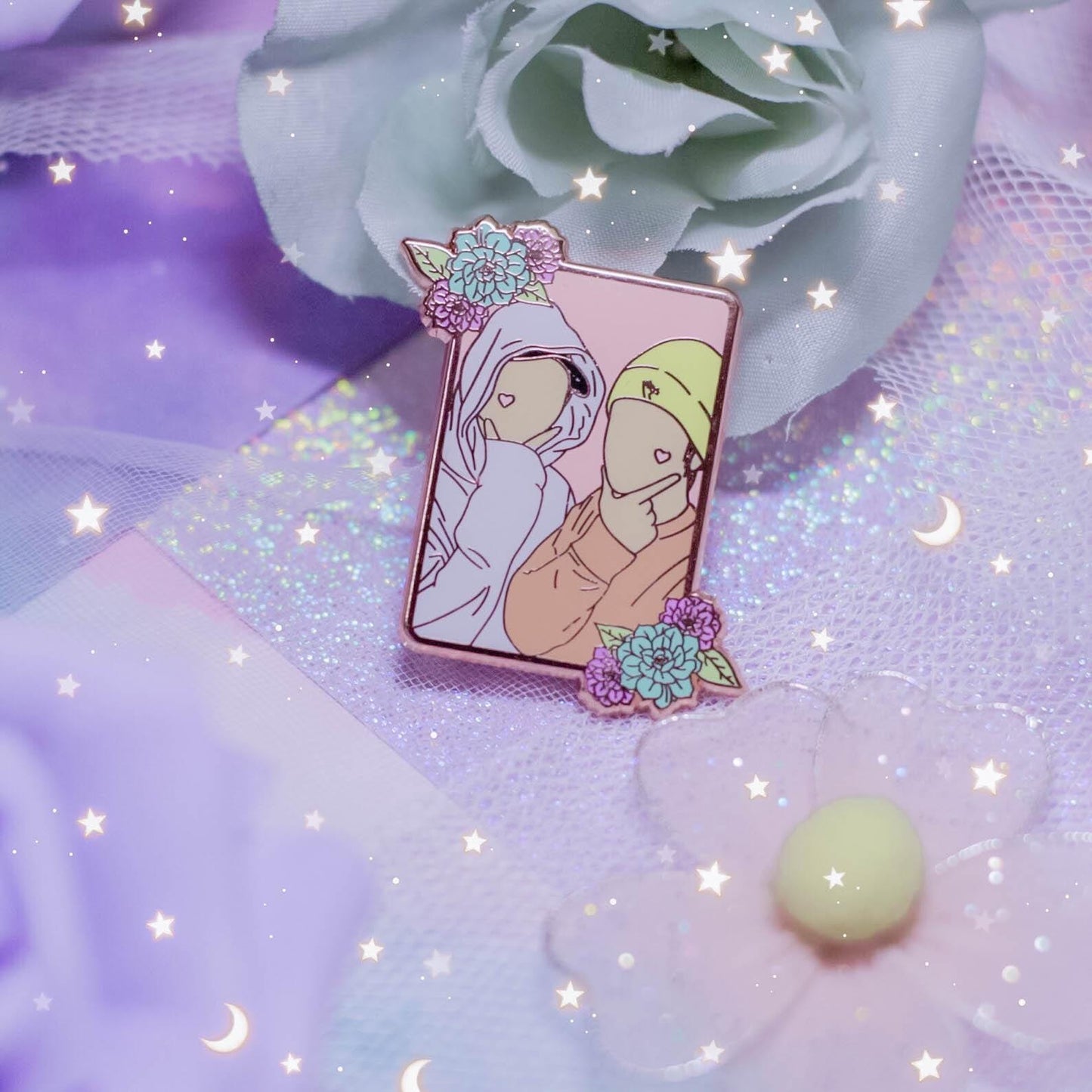 Enflowers Enamel Pin - Heeseung & Sunghoon