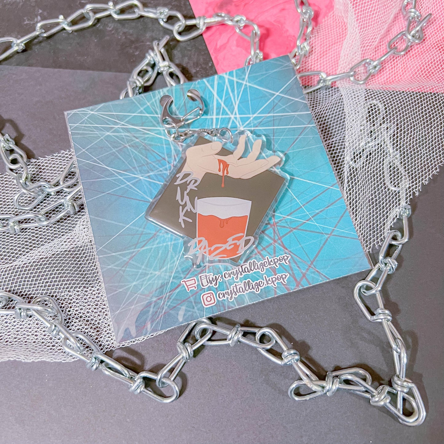 Drunk-Dazed Acrylic Keychain