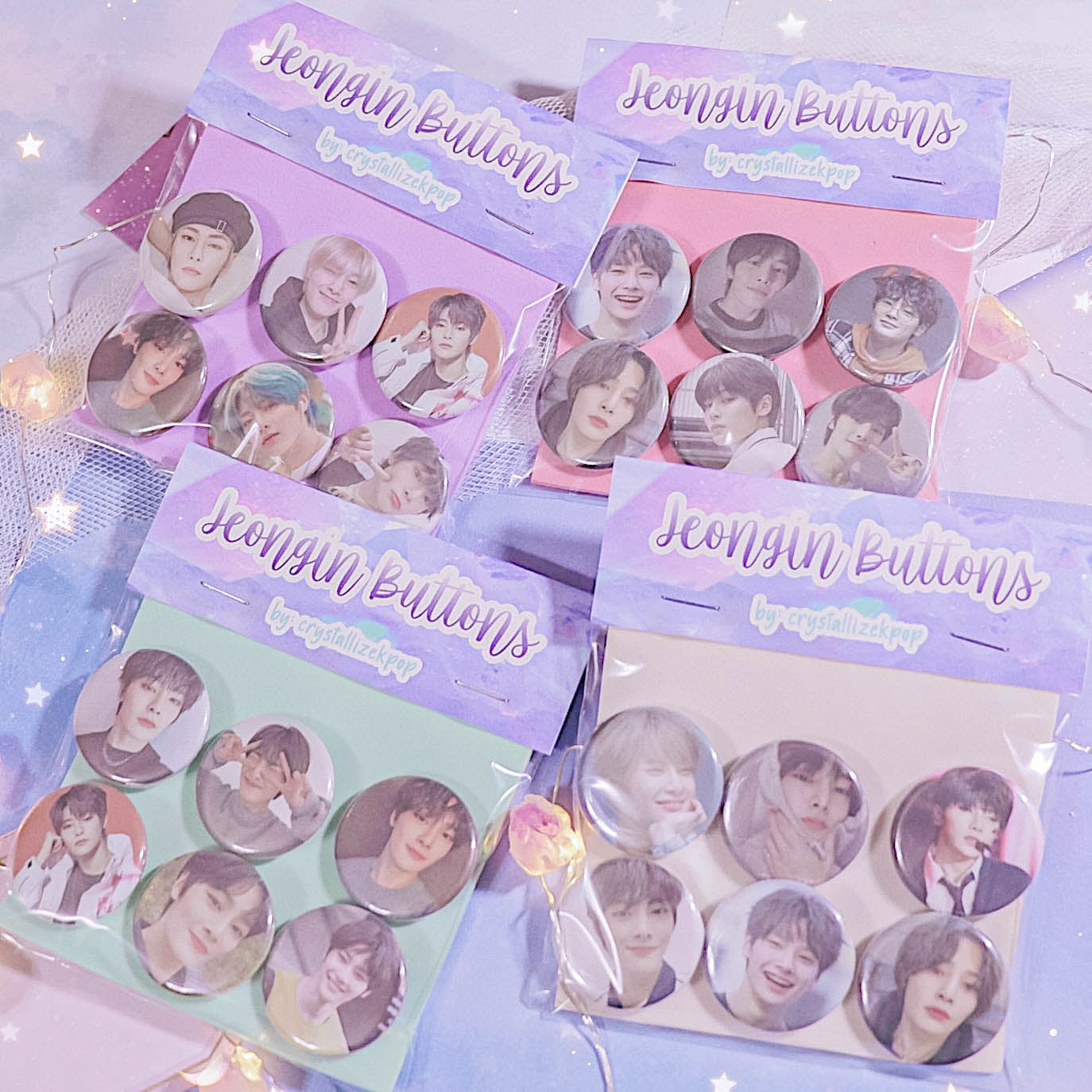 crystallizekpop - Stray Kids - Jeongin Bias Button Pack