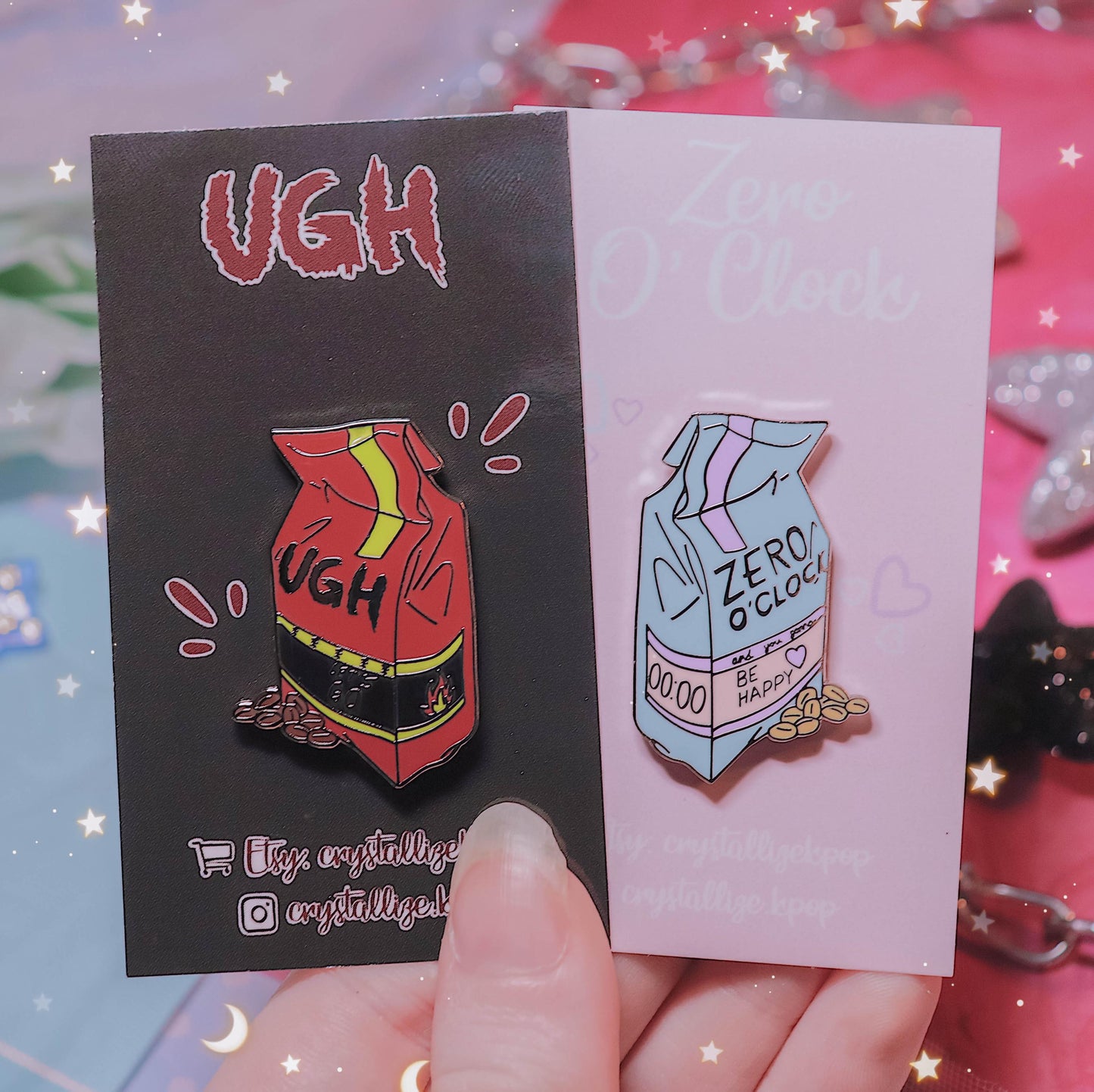 DISCOUNTED Zero O' Clock & UGH! Enamel Pin Bundle
