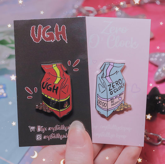 DISCOUNTED Zero O' Clock & UGH! Enamel Pin Bundle