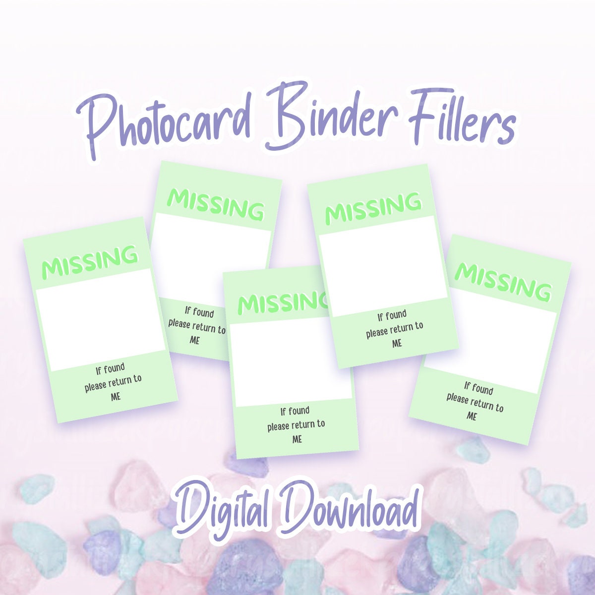 Missing Photocard Place Holder - DIGITAL DOWNLOAD | Green