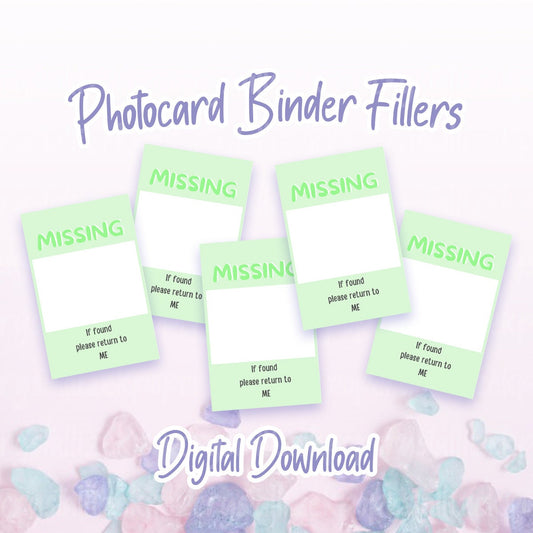Missing Photocard Place Holder - DIGITAL DOWNLOAD | Green