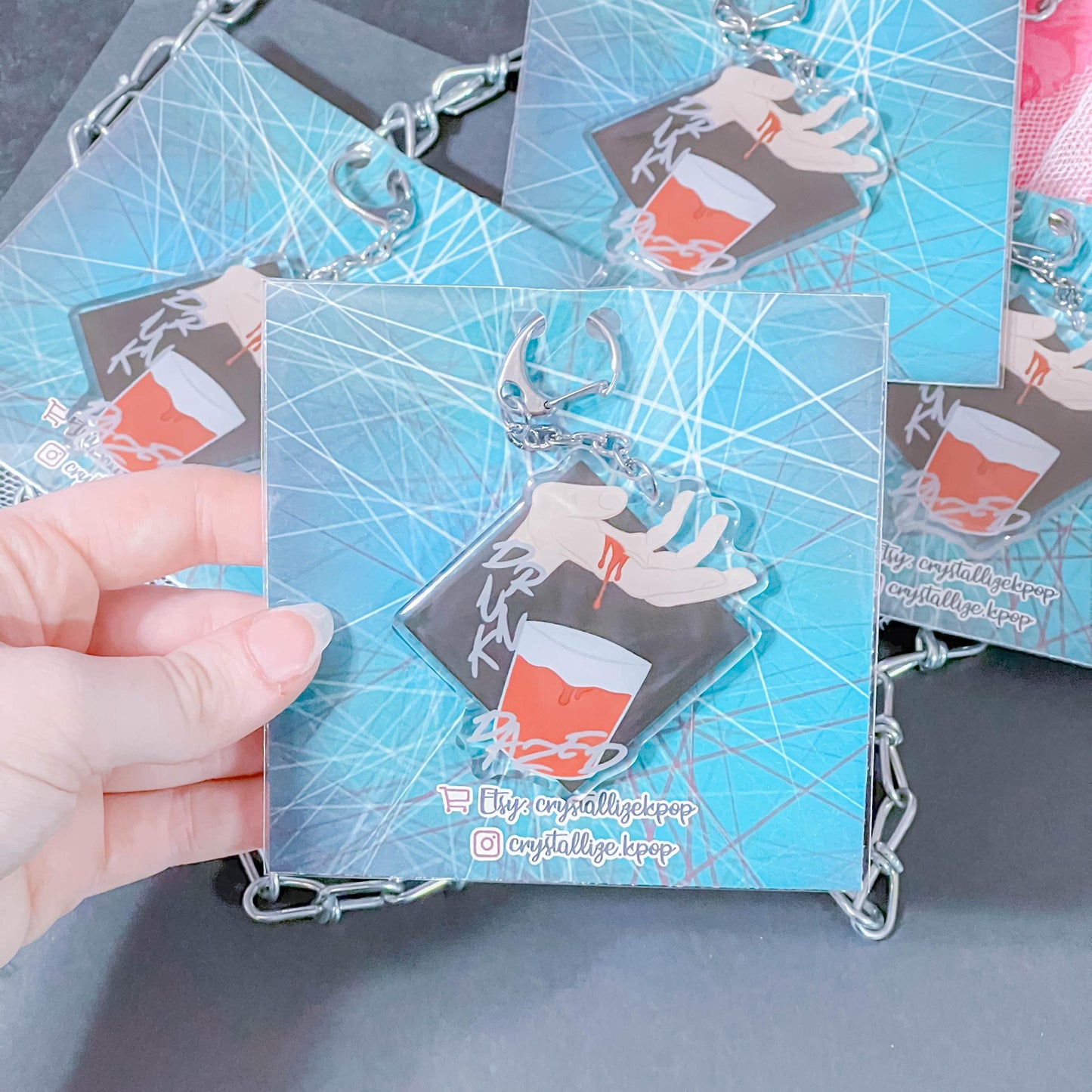 Drunk-Dazed Acrylic Keychain