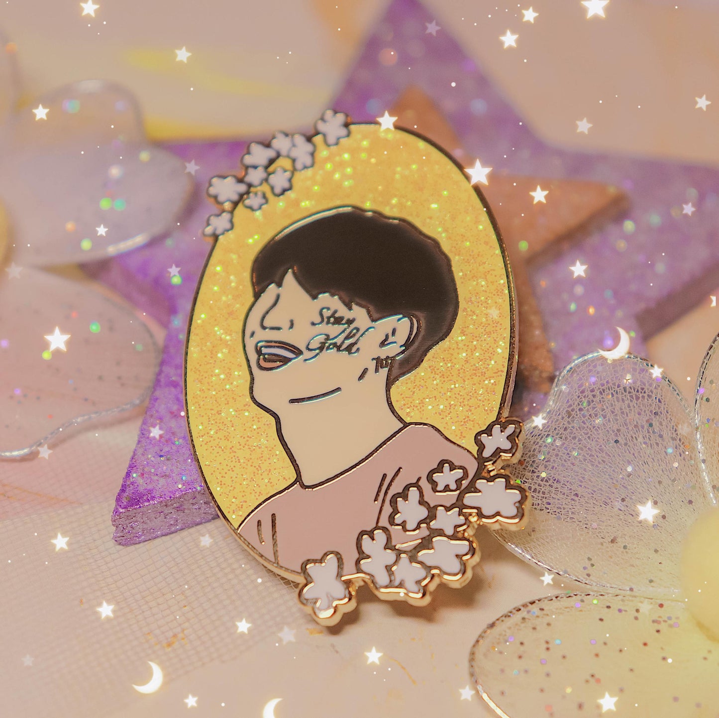 DISCOUNTED - Stay Gold - Yoongi Enamel Pin