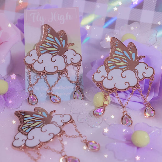 Fly High Enamel Pin