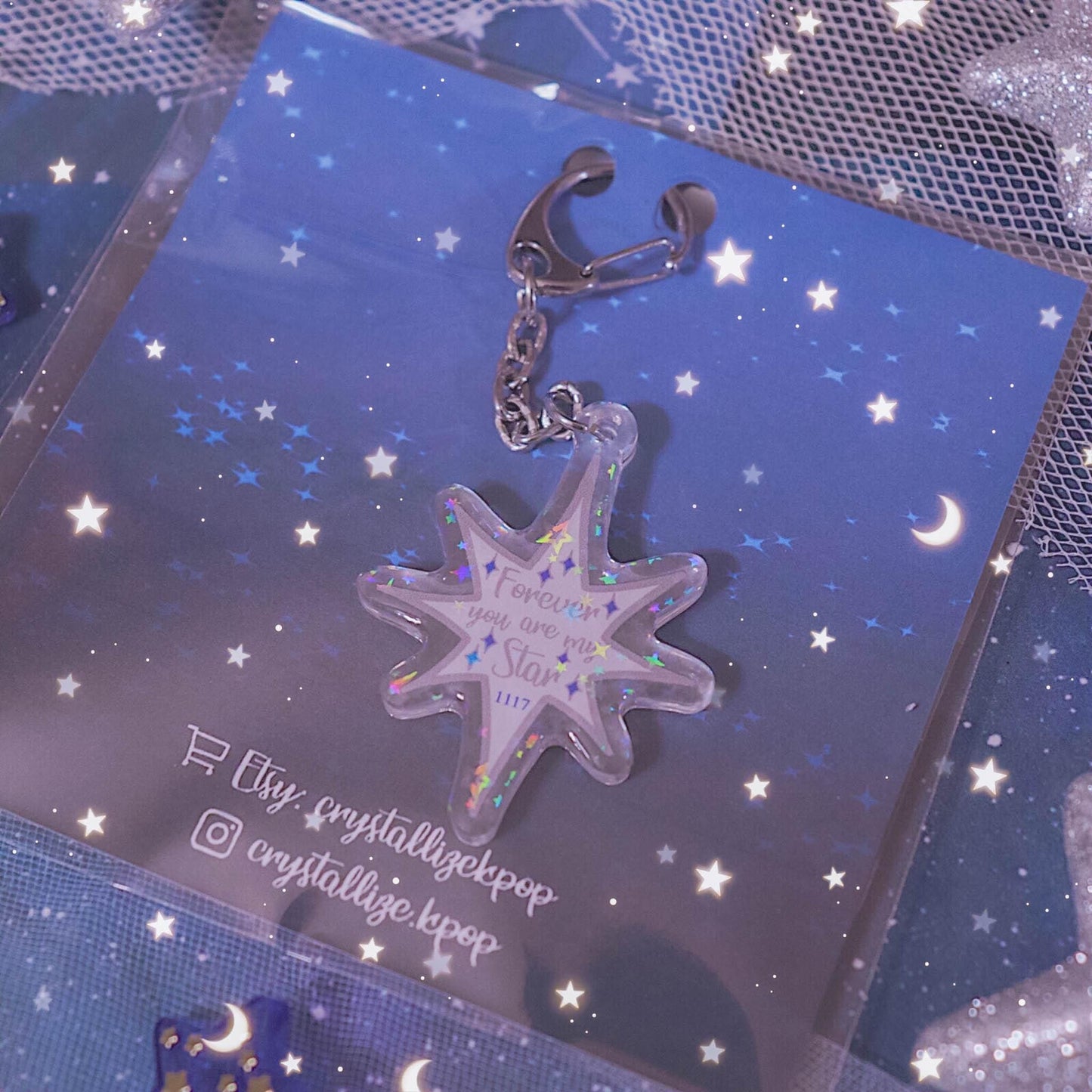 Forever Star Acrylic Keychain