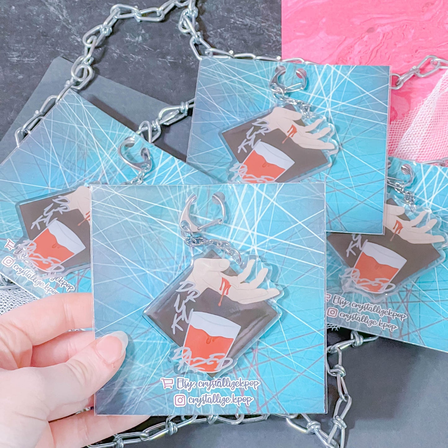 Drunk-Dazed Acrylic Keychain