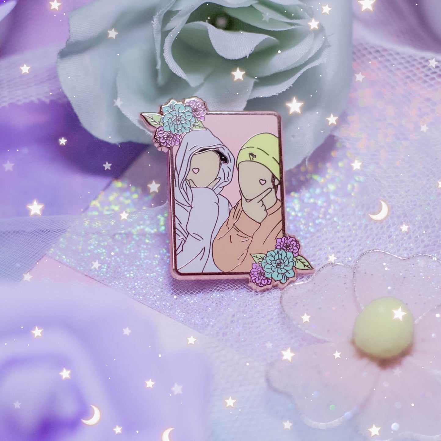 Enflowers Enamel Pin - Heeseung & Sunghoon