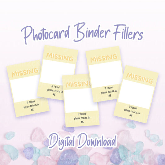 Missing Photocard Place Holder - DIGITAL DOWNLOAD | Yellow