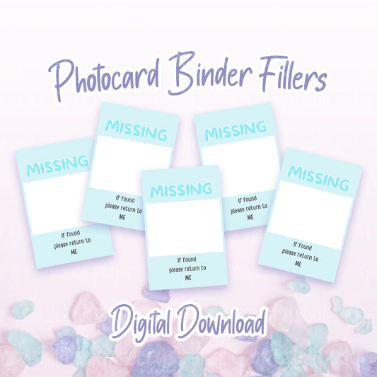 Missing Photocard Place Holder - DIGITAL DOWNLOAD | Blue
