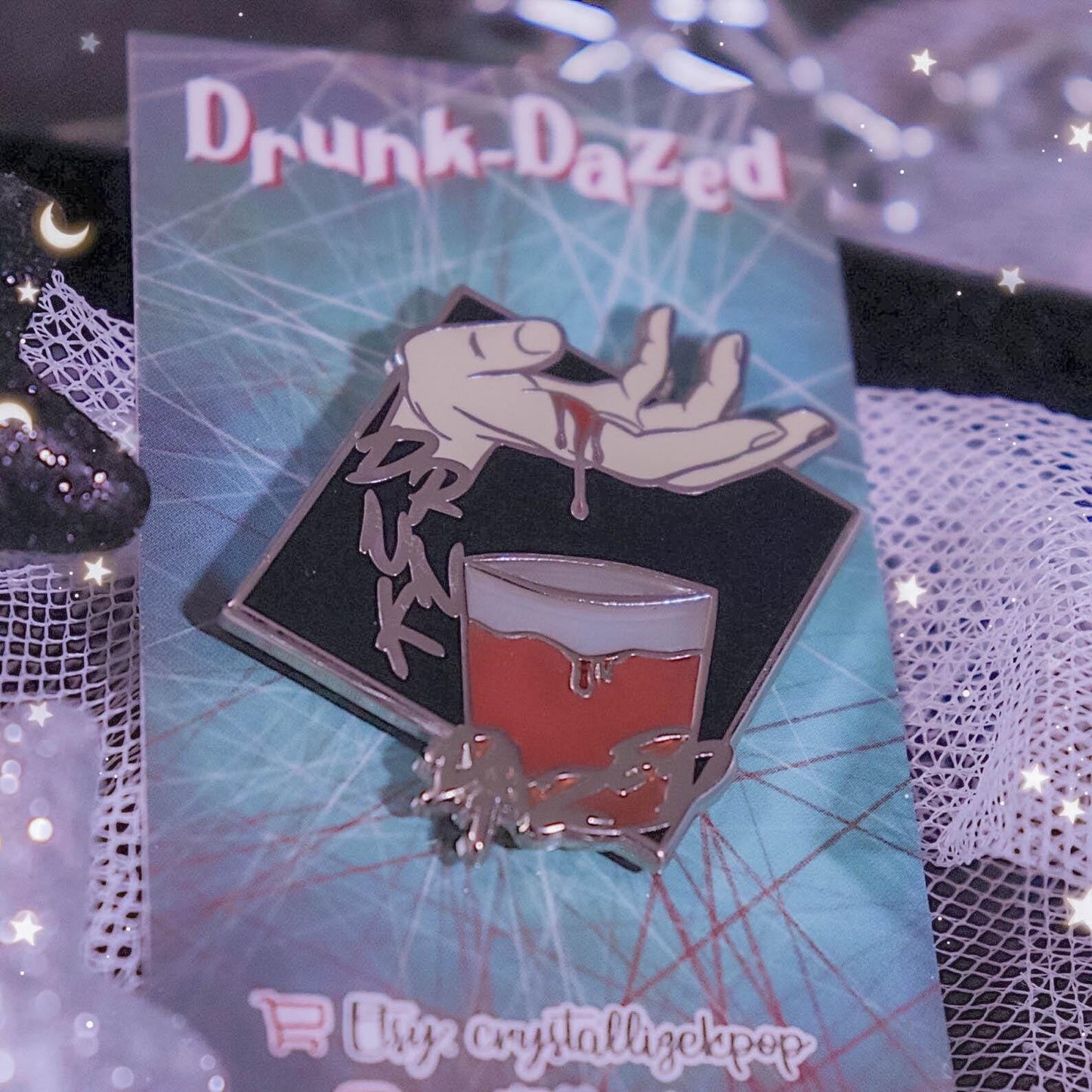 Drunk-Dazed Enamel Pin