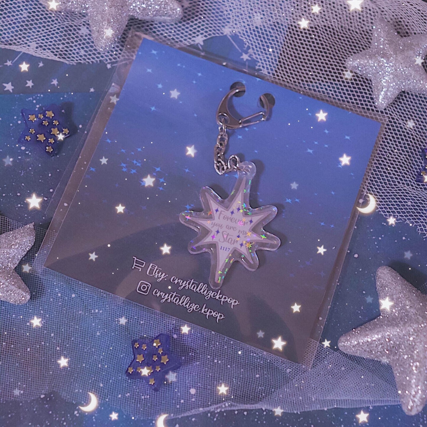 Forever Star Acrylic Keychain