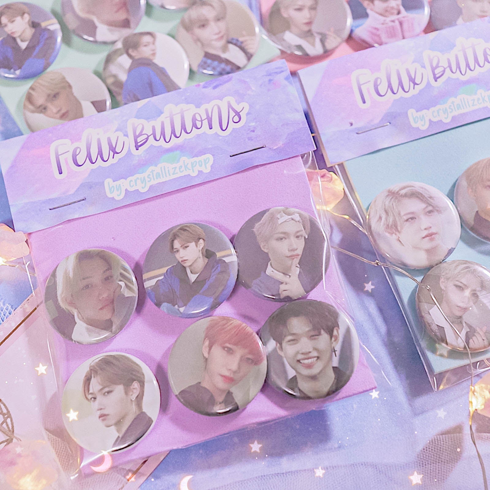 crystallizekpop - Stray Kids - Felix Bias Button Pack