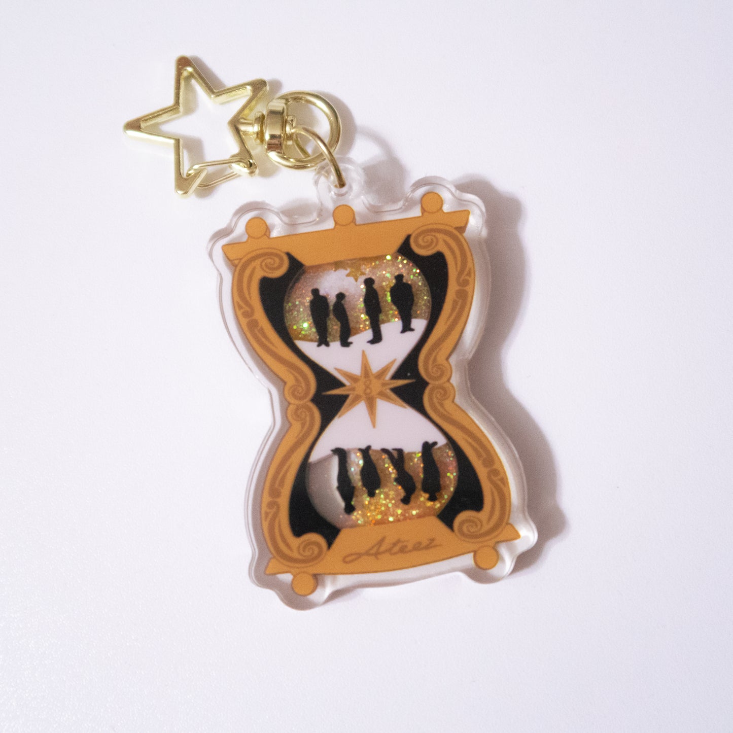New World Glitter Shaker Keychain