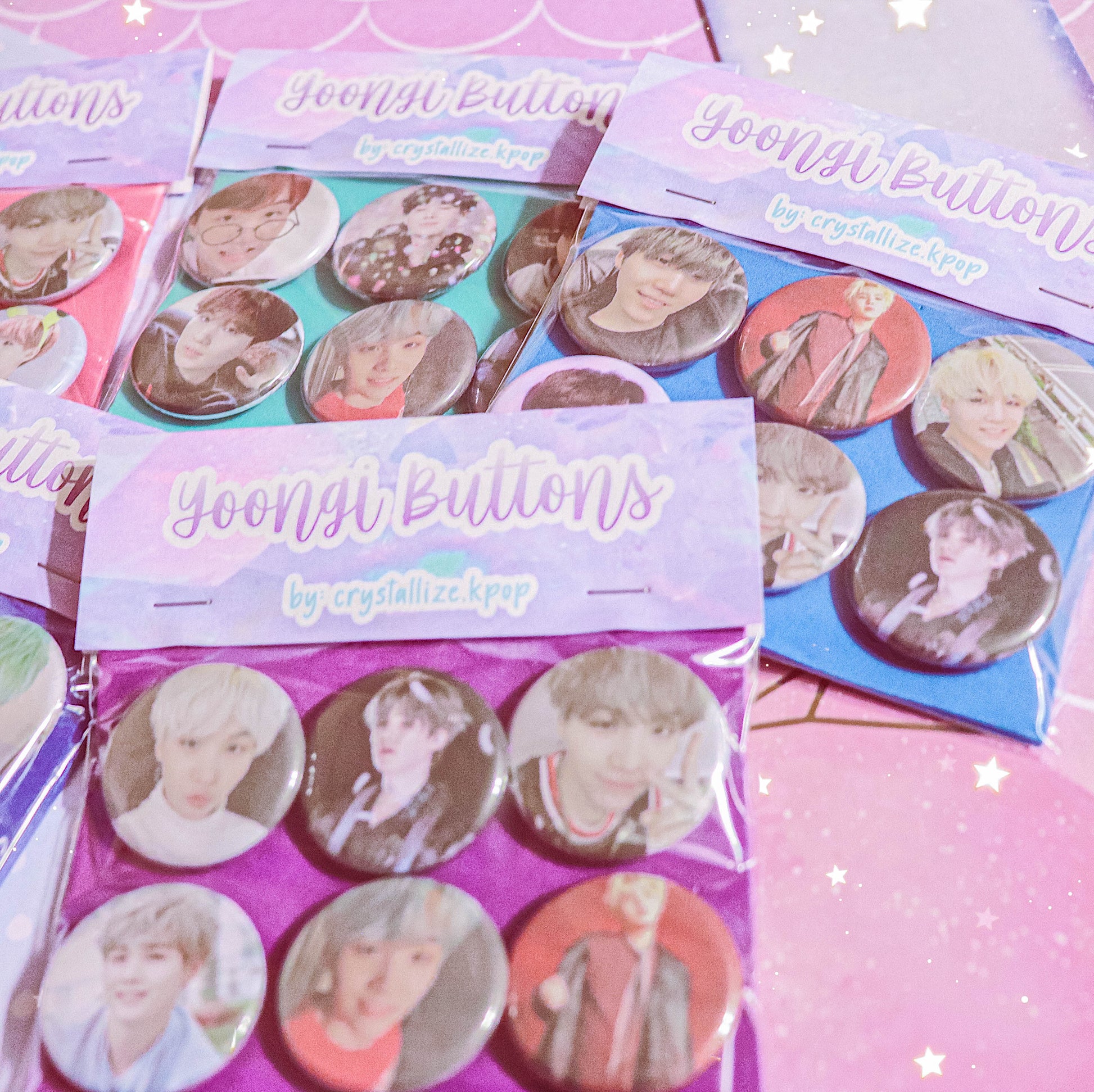 crystallizekpop - BTS - Yoongi Bias Button Pack - Suga