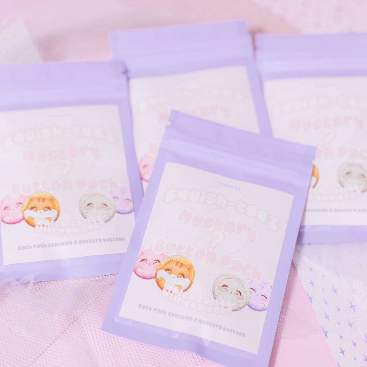 Squish-teez Mystery Button Pack