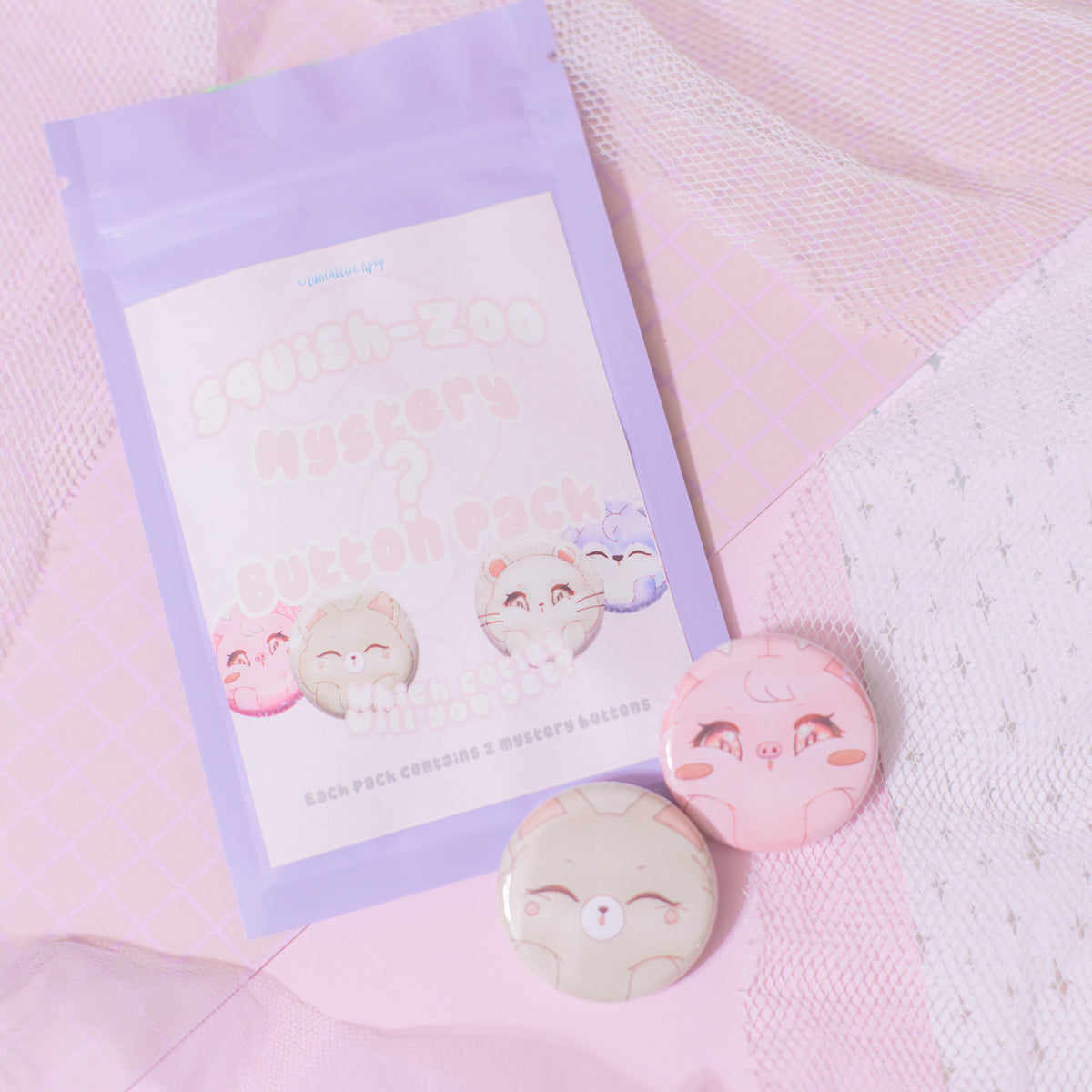 Squish-zoo Mystery Button Pack