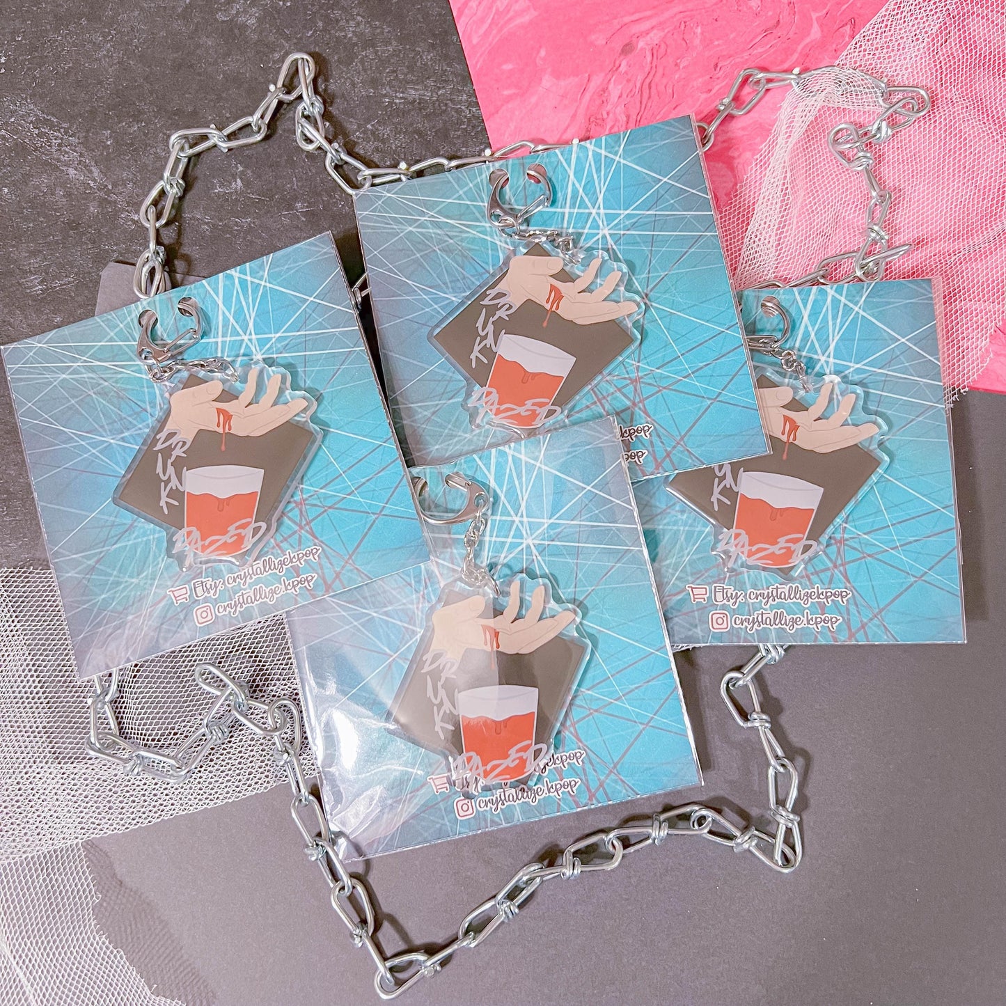 Drunk-Dazed Acrylic Keychain