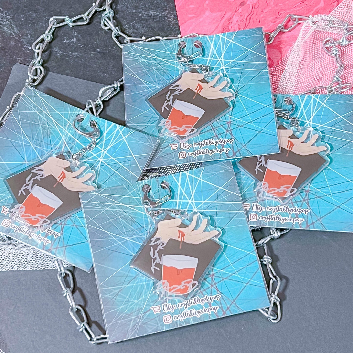 Drunk-Dazed Acrylic Keychain