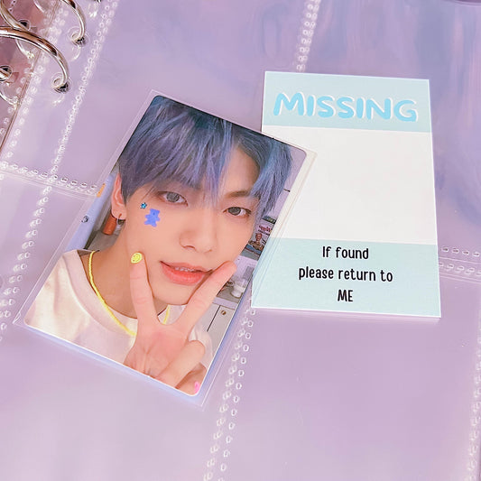 Missing Photocard Place Holder - PHYSICAL ITEM