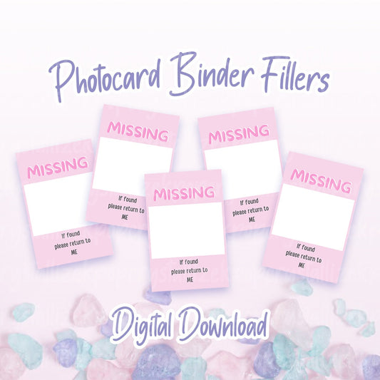 Missing Photocard Place Holder - DIGITAL DOWNLOAD | Pink