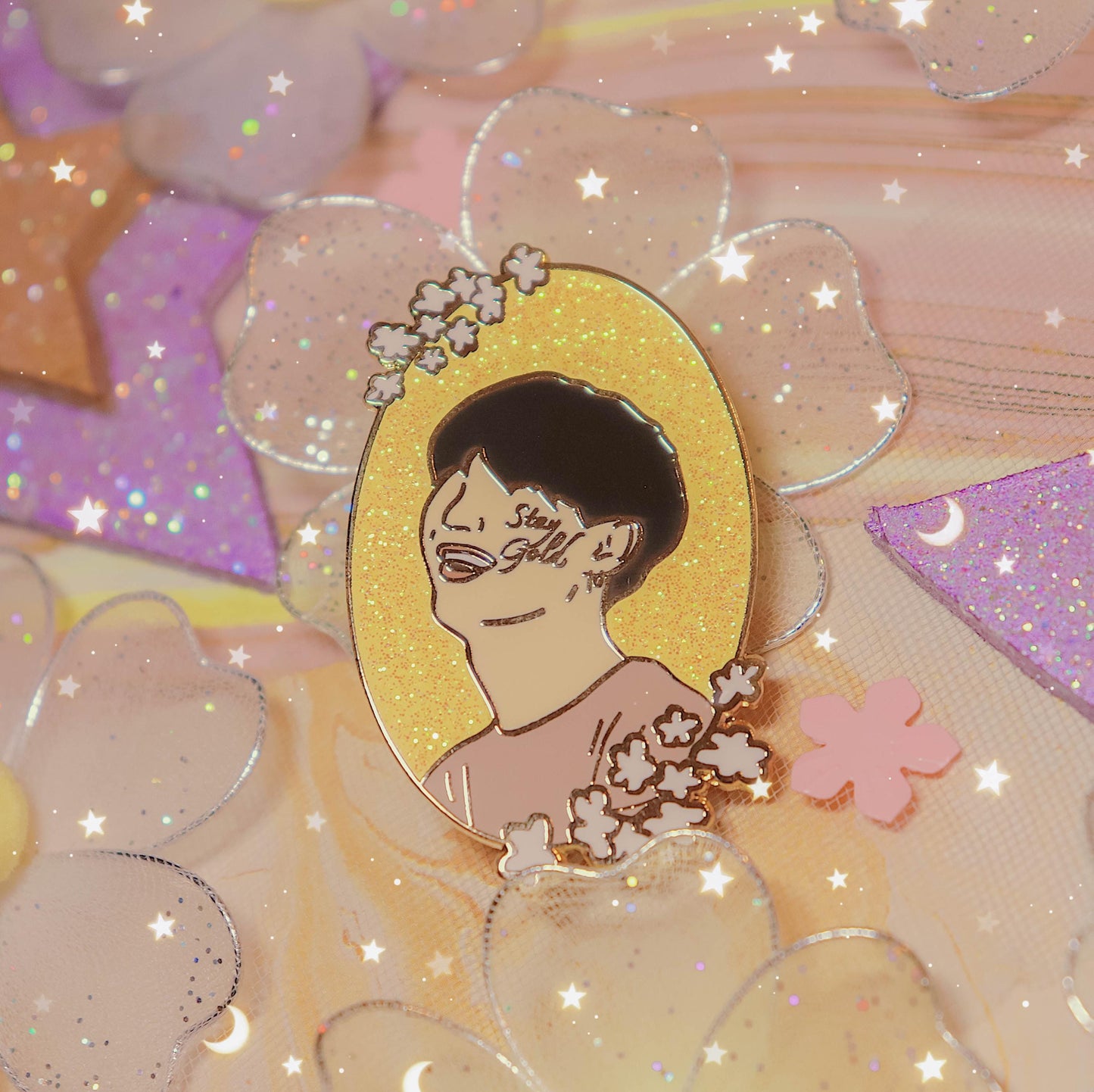 DISCOUNTED - Stay Gold - Yoongi Enamel Pin