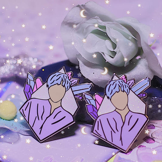 DISCOUNTED Crystallized Bangtan - Yoongi Enamel Pin