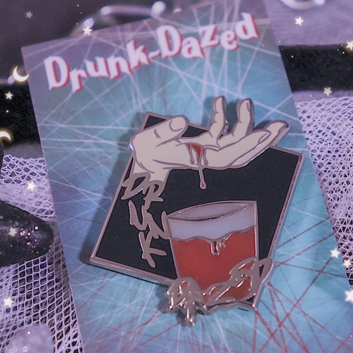 Drunk-Dazed Enamel Pin