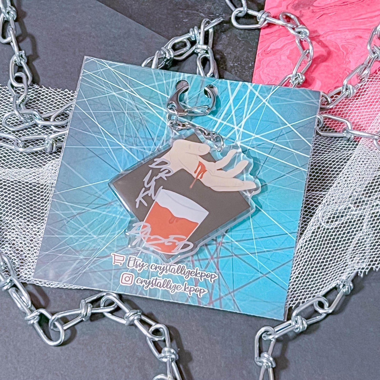 Drunk-Dazed Acrylic Keychain