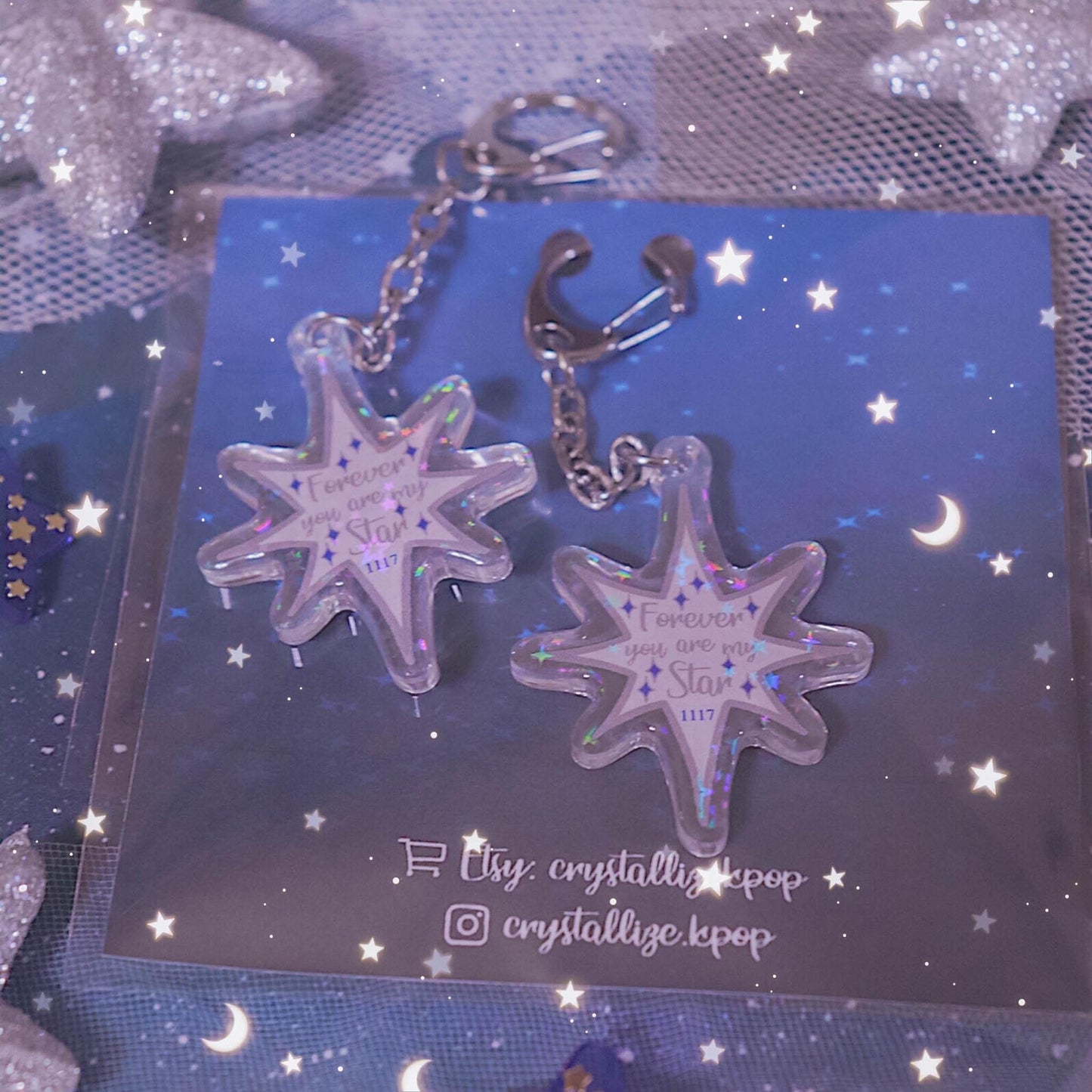 Forever Star Acrylic Keychain