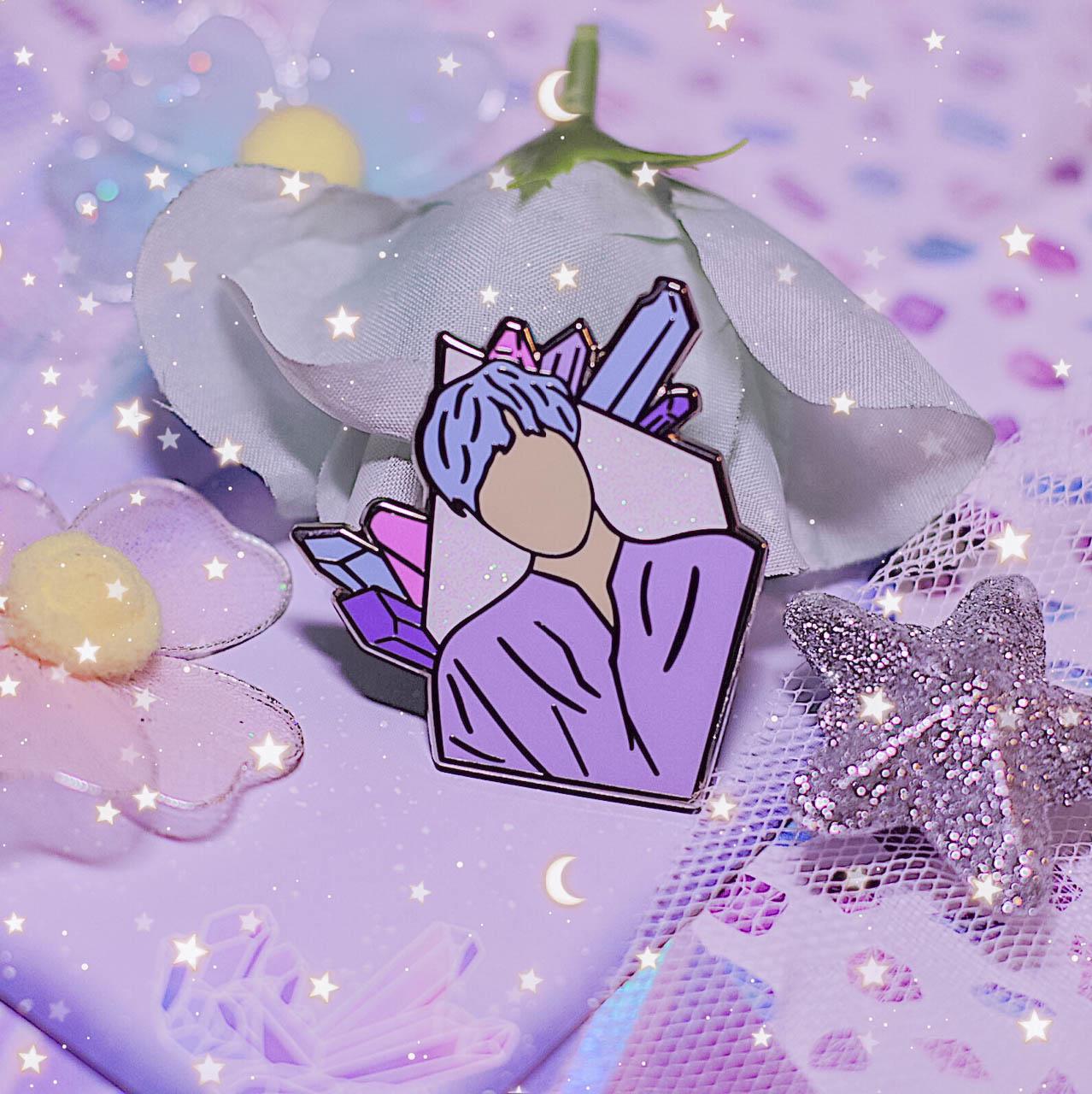 DISCOUNTED Crystallized Bangtan - Yoongi Enamel Pin