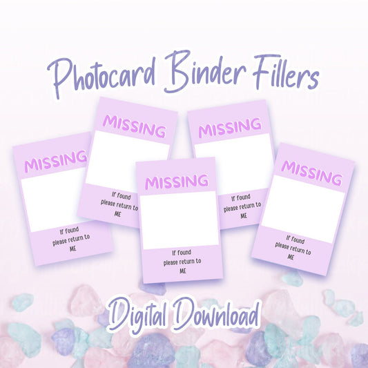 Missing Photocard Place Holder - DIGITAL DOWNLOAD | Purple