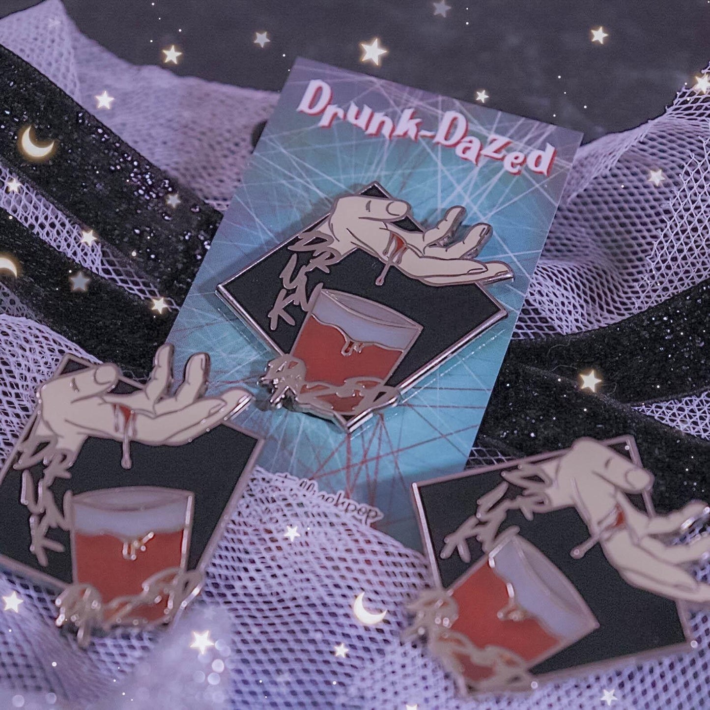 Drunk-Dazed Enamel Pin