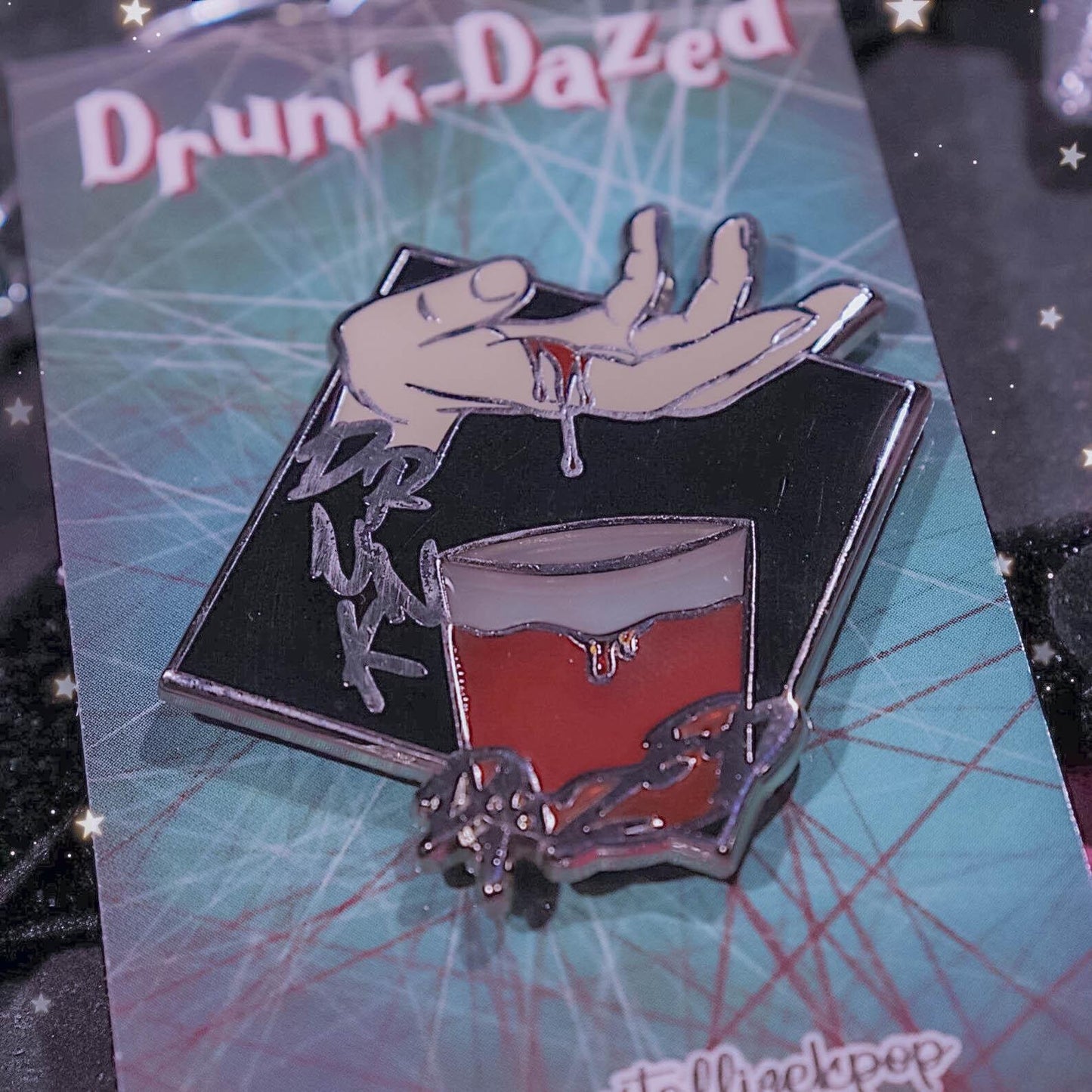 Drunk-Dazed Enamel Pin