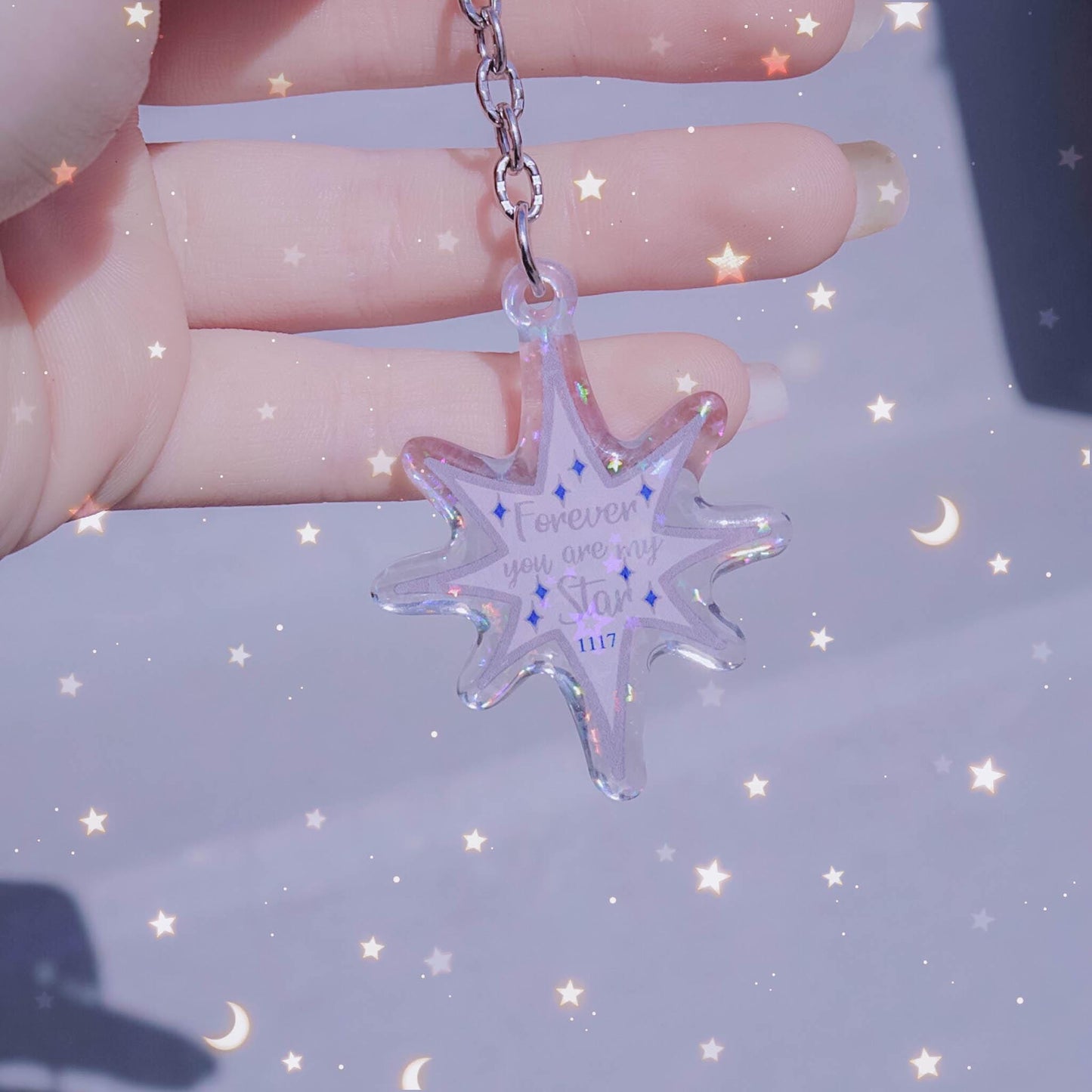 Forever Star Acrylic Keychain