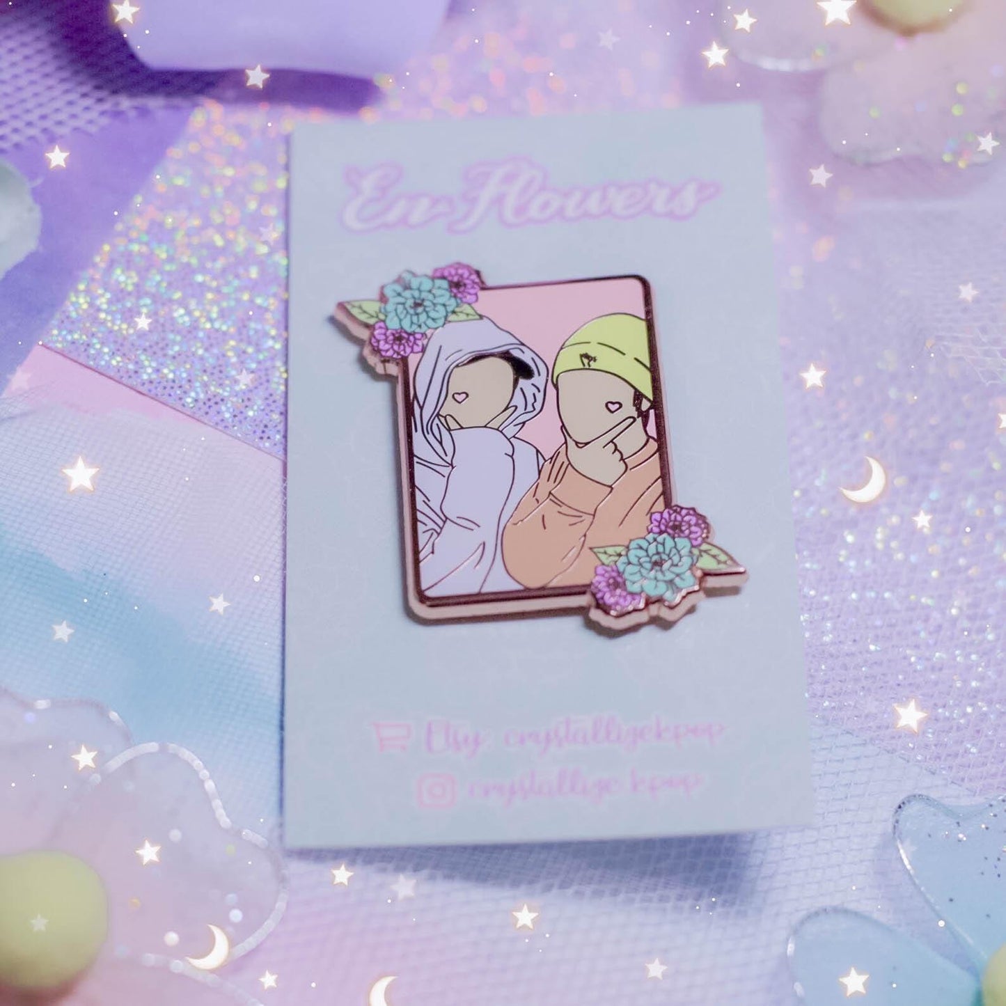 Enflowers Enamel Pin - Heeseung & Sunghoon
