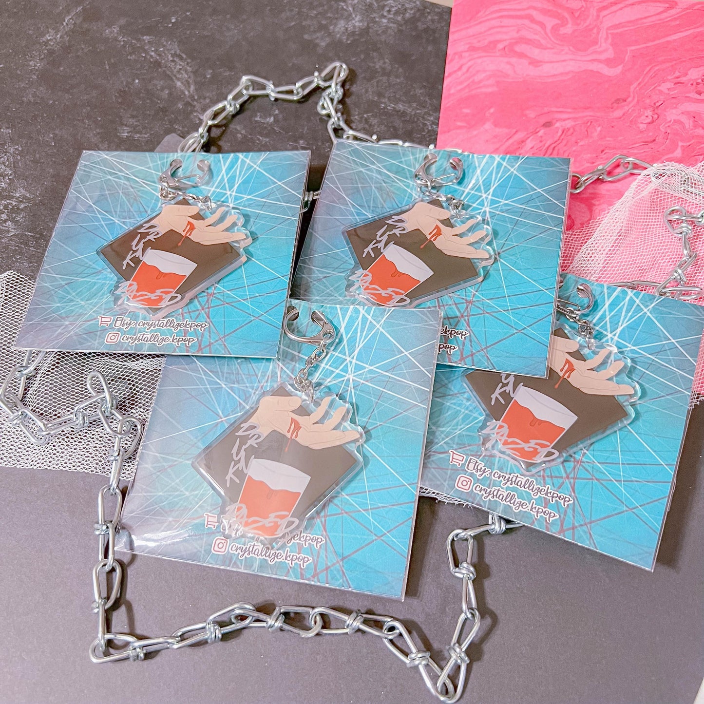 Drunk-Dazed Acrylic Keychain
