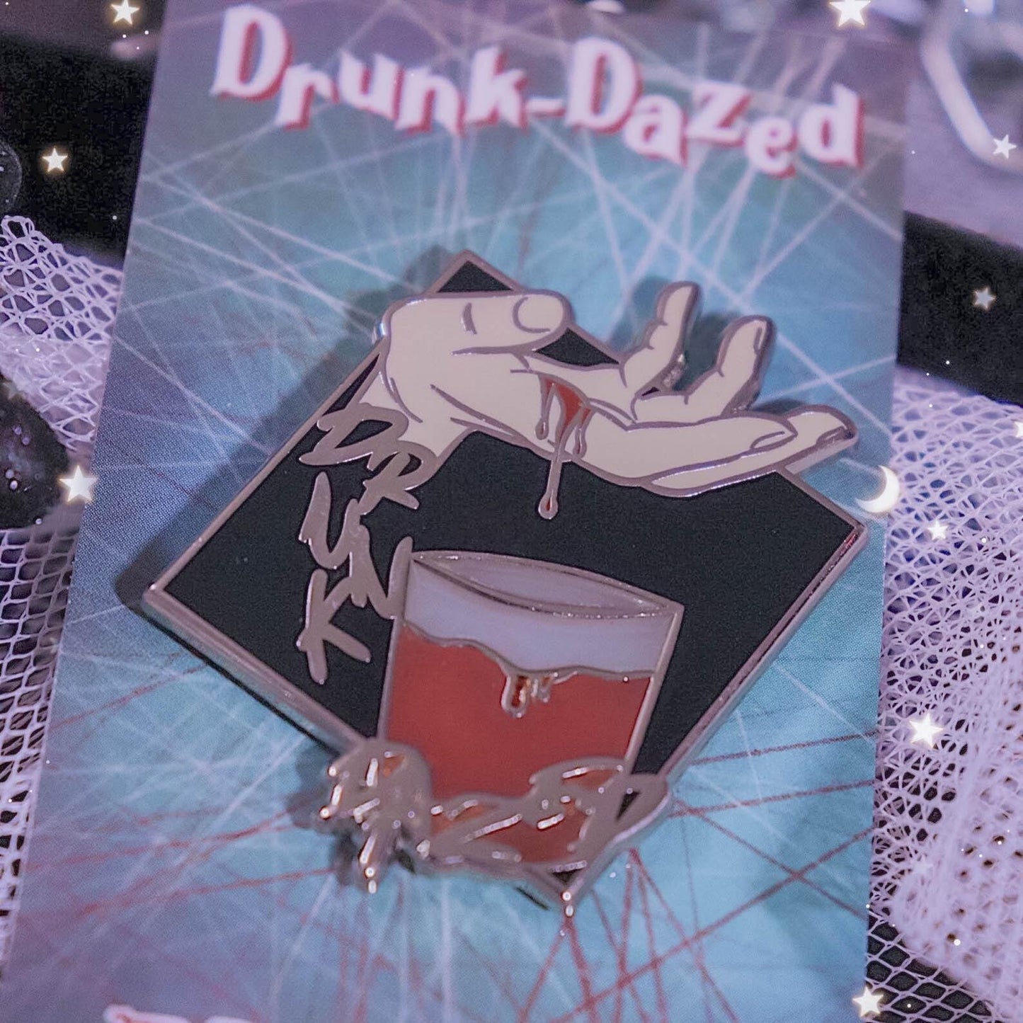 Drunk-Dazed Enamel Pin
