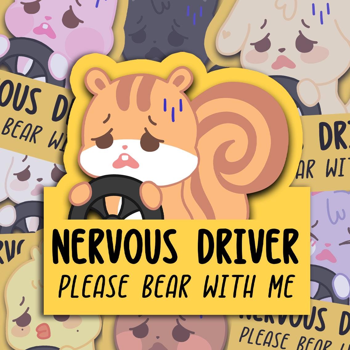 Aniteez Nervous Driver Decal