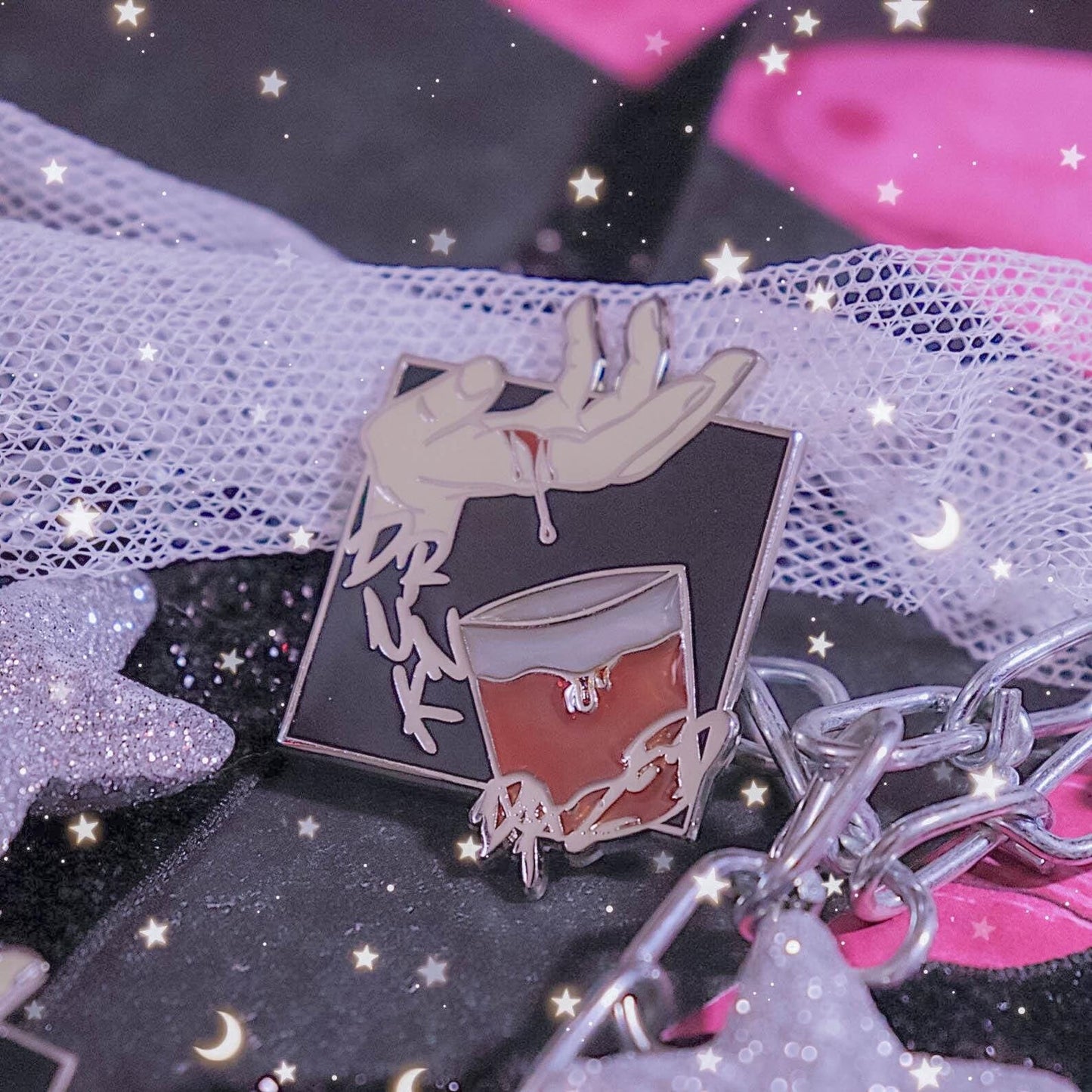 Drunk-Dazed Enamel Pin