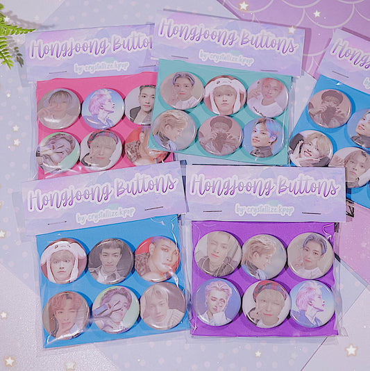 crystallizekpop - ATEEZ - Hongjoong Bias Button Pack