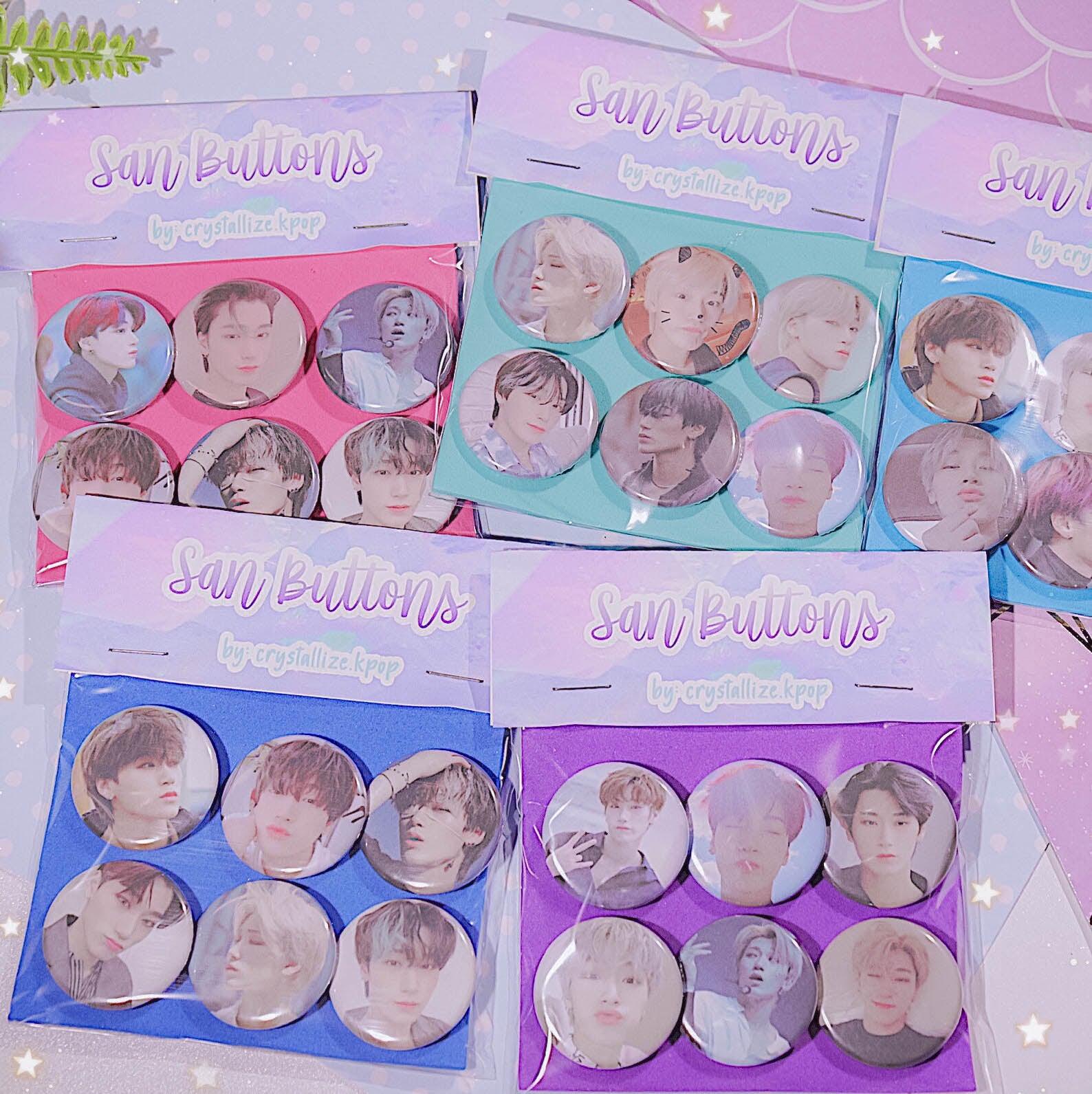 crystallizekpop - ATEEZ - San Bias Button Pack
