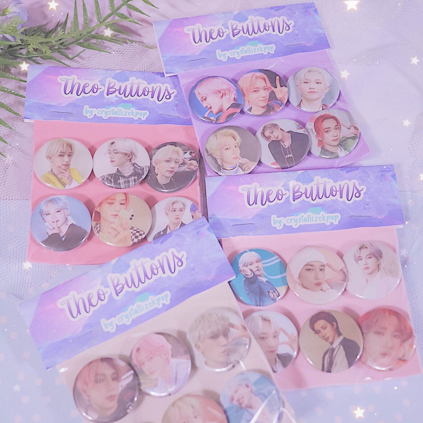crystallizekpop - P1Harmony - Theo Bias Button Pack