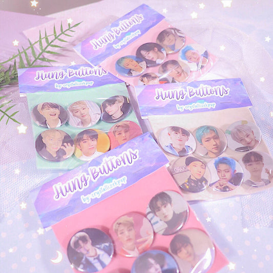 crystallizekpop - P1Harmony - Jiung Bias Button Pack