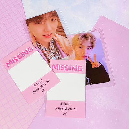 Missing Photocard Place Holder - PHYSICAL ITEM