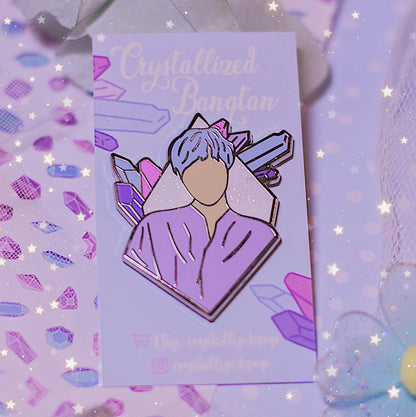 DISCOUNTED Crystallized Bangtan - Yoongi Enamel Pin